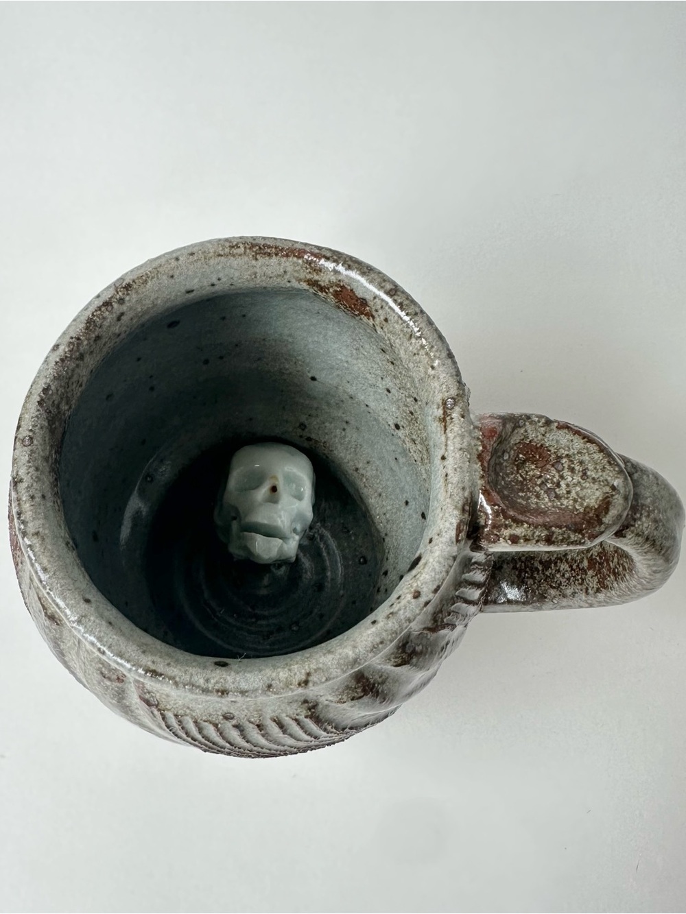 Pottery Skull Mug
